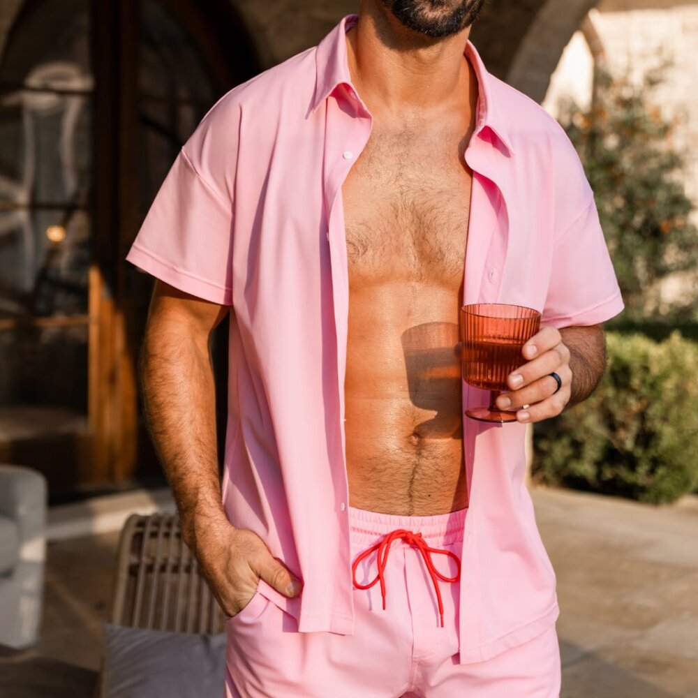 Cupshe x Jessie James Decker - Board Shorts & Shirt